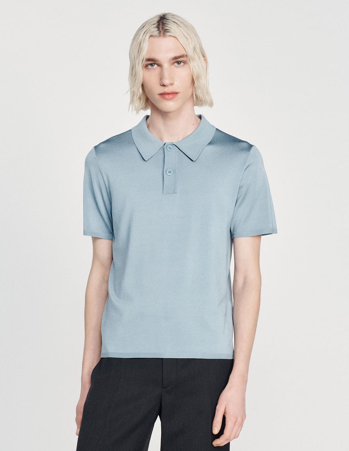 Mavi Örme Polo T-shirt