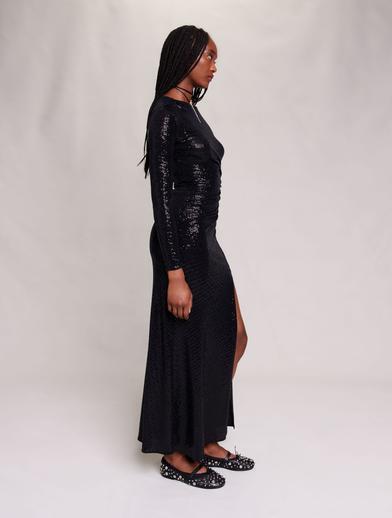 Siyah Payetli Elbise