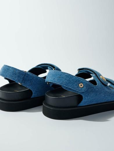 Aksesuar Detaylı Mavi Sandalet
